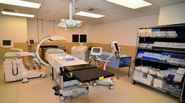 operating room with medical equipment