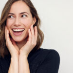 woman with an excited expression